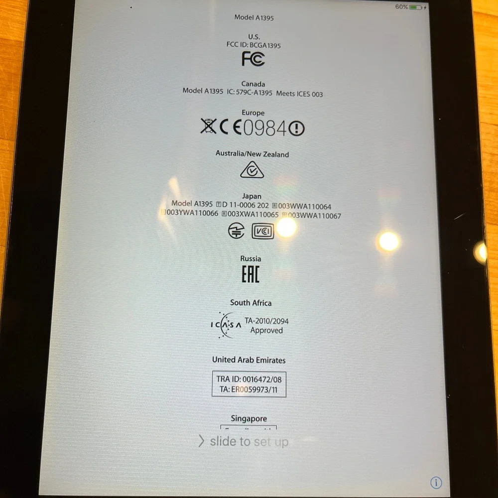 iPad 2 w/headphones & cable